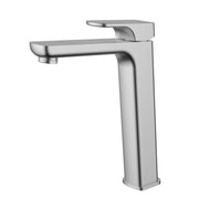 EDEN SOFT SQUARE HIGH RISE BASIN MIXER CHROME / MATTE BLACK ACL