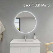 POSEIDON ROUND BACKLIT LED MIRROR 3 COLOUR LIGHTS 800X800MM - FIL Kitchen Bathroom