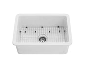 SINGLE BOWL FIRECLAY UNDERMOUNT KITCHEN SINK GLOSS WHITE 677MM/810MM CETO