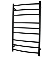 Round Matte Black Electric Heated Towel Rack 9 Bars FIL Kitchen Bathroom