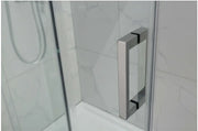 Frameless Wall to Wall Sliding Door Shower Screen (910-950mm) Chrome FIL Kitchen Bathroom