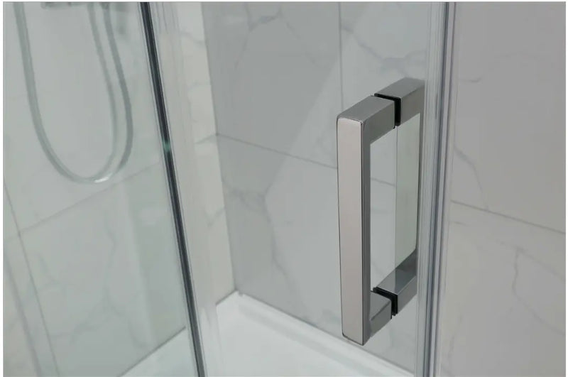 Frameless Wall to Wall Sliding Door Shower Screen (910-950mm) Chrome FIL Kitchen Bathroom