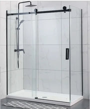 Frameless Wall to Wall Sliding Door Shower Screen (910-950mm) Chrome FIL Kitchen Bathroom