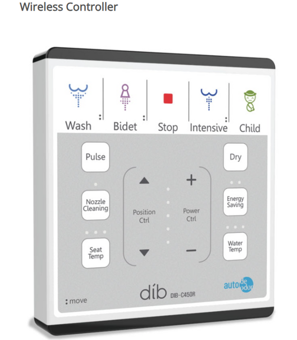 DIB BIDET WITH REMOTE CONTROL GLOSS WHITE