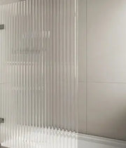 FRAMELESS SINGLE PANEL WITH NARROW LINE FLUTED GLASS SHOWER SCREEN FIL Kitchen Bathroom