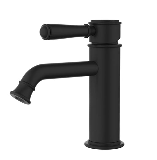 IKON Clasico Basin Mixer Matt Black Brass Handle/Ceramic Handle - FIL Kitchen Bathroom