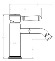 IKON Clasico Basin Mixer Brushed Gold Ceramic Handle/Brass Handle - FIL Kitchen Bathroom