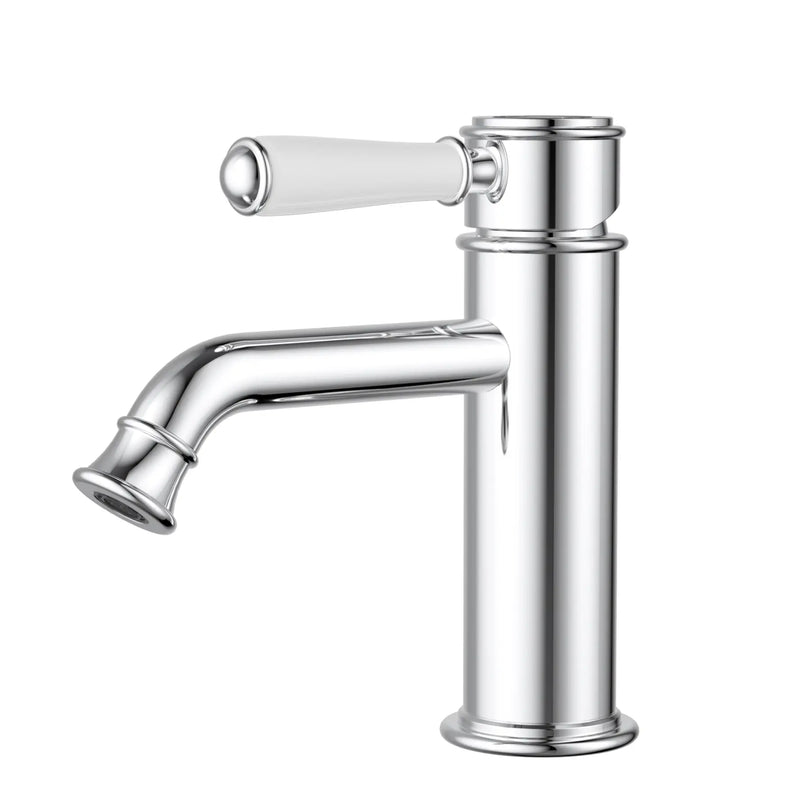 IKON Clasico Basin Mixer Chrome Brass Handle/Ceramic Handle - FIL Kitchen Bathroom