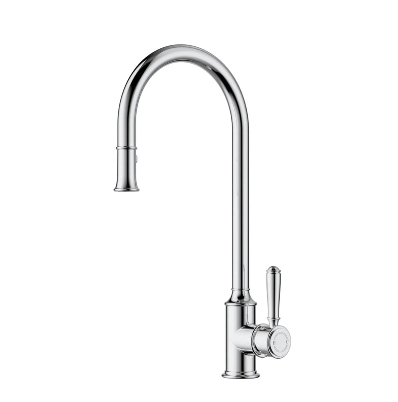 Clasico Pull out Sink Mixer Chrome Brass /Ceramic Handle - FIL Kitchen Bathroom