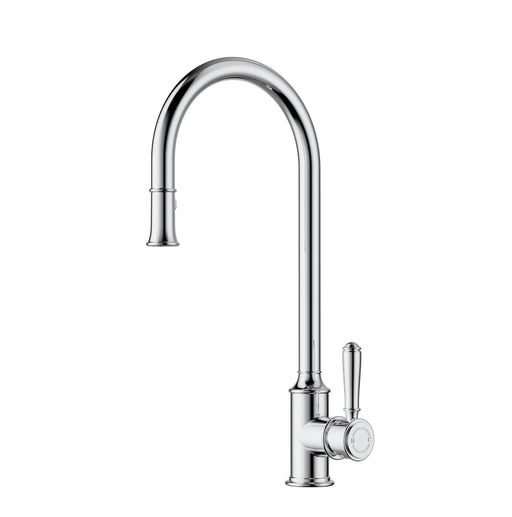 Clasico Pull out Sink Mixer Chrome Brass /Ceramic Handle - FIL Kitchen Bathroom