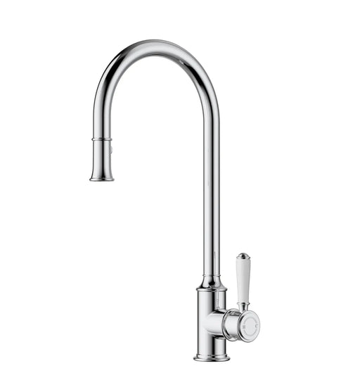 Clasico Pull out Sink Mixer Chrome Brass /Ceramic Handle - FIL Kitchen Bathroom