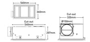 Domino 3-in-1 Exhaust Fan White with CCT LED Lights - FIL Kitchen Bathroom
