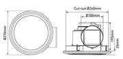 Small Round Exhaust Fan - FIL Kitchen Bathroom