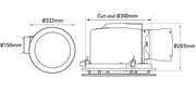 Exhaust Fan with CCT LED - FIL Kitchen Bathroom