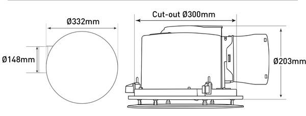 Round Exhaust Fan Black