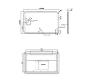 Rectangle Frameless Mirror with Magnifier and Digital Clock 900x750mm/1200x800mm/1500x800mm - FIL Kitchen Bathroom