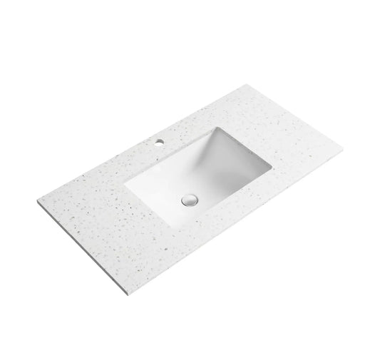 Snow Stone Top With Undermount Basin 600mm/750mm/900mm/1200mm/1500mm - FIL Kitchen Bathroom