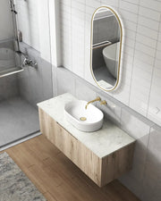 Alpine Flat Stone Top 25mm Square edges/curved edges - FIL Kitchen Bathroom