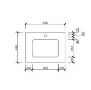 Cato Stone Top With Undermount Basin 600mm/750mm/900mm/1200mm/1500mm/1800mm - FIL Kitchen Bathroom