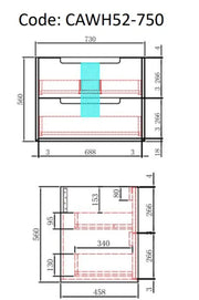 AINSLEY Wall Hung Vanity Natural Oak 600mm/750mm/900mm/1200mm/1500mm - FIL Kitchen Bathroom