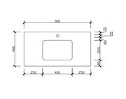 Cato Stone Top With Undermount Basin 600mm/750mm/900mm/1200mm/1500mm/1800mm - FIL Kitchen Bathroom