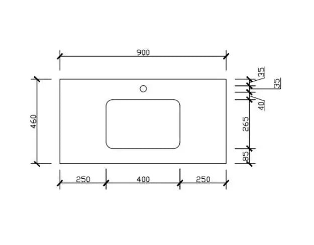 Cato Stone Top With Undermount Basin 600mm/750mm/900mm/1200mm/1500mm/1800mm - FIL Kitchen Bathroom