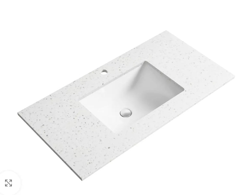 Snow Stone Top With Undermount Basin 600mm/750mm/900mm/1200mm/1500mm - FIL Kitchen Bathroom