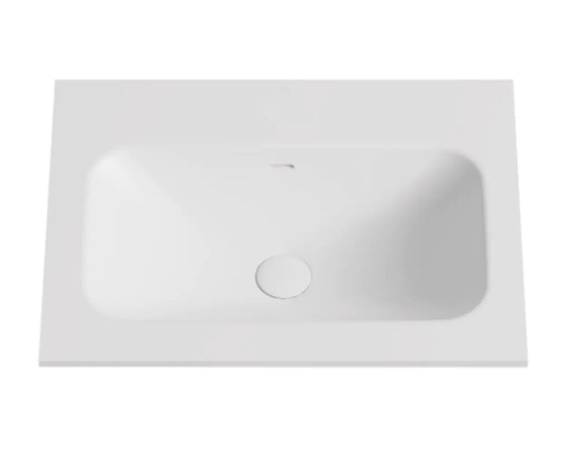 Chiefly Solid Surface Stone Top Matt White 600mm/750mm/900mm/1200mm/1500mm/1800mm - FIL Kitchen Bathroom