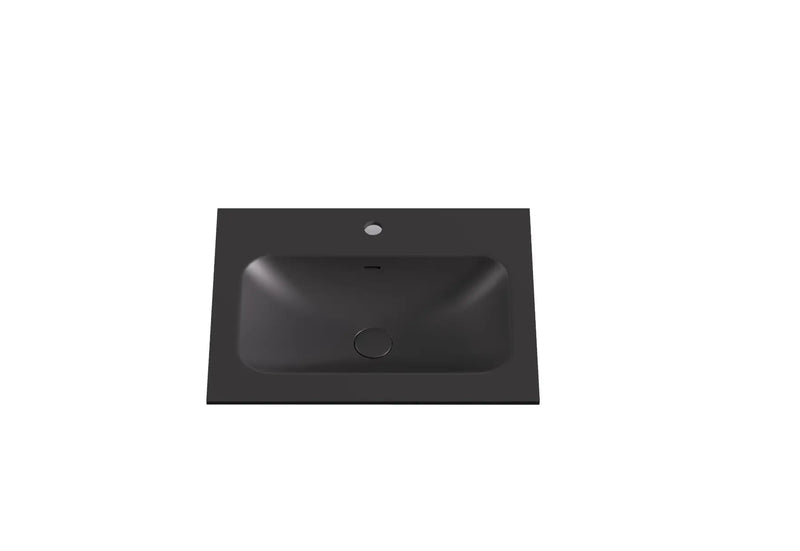 Chiefly Solid Surface Stone Top Matt Black 600mm/750mm/900mm/1200mm/1500mm - FIL Kitchen Bathroom