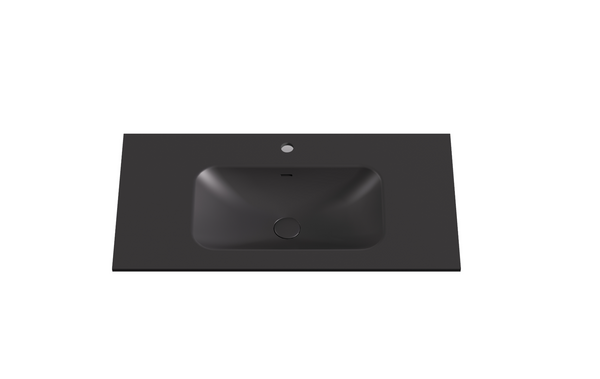Chiefly Solid Surface Stone Top Matt Black 600mm/750mm/900mm/1200mm/1500mm
