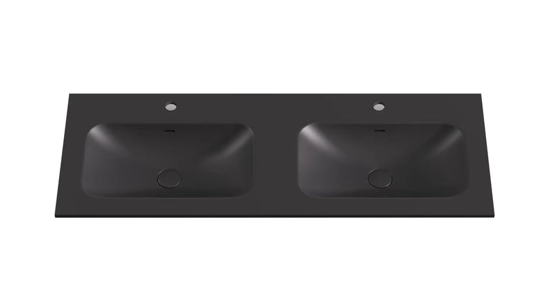 Chiefly Solid Surface Stone Top Matt Black 600mm/750mm/900mm/1200mm/1500mm - FIL Kitchen Bathroom