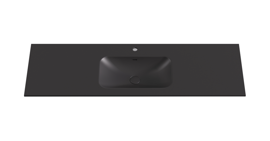 Chiefly Solid Surface Stone Top Matt Black 600mm/750mm/900mm/1200mm/1500mm