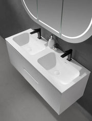 Chiefly Solid Surface Stone Top Matt White 600mm/750mm/900mm/1200mm/1500mm/1800mm - FIL Kitchen Bathroom