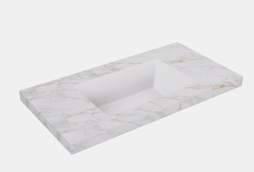 Fine Ceramic Basin Joined with Sintered Stone Carrara Gold 600mm/750mm/900mm/1200mm/1500mm - FIL Kitchen Bathroom