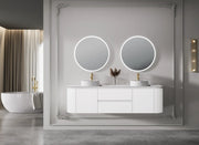 Devito Modern Wall Hung Vanity PVC Cabinet Matte White 750mm/900mm/1200mm/1500mm - FIL Kitchen Bathroom