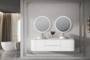 Devito Modern Wall Hung Vanity PVC Cabinet Matte White 750mm/900mm/1200mm/1500mm - FIL Kitchen Bathroom