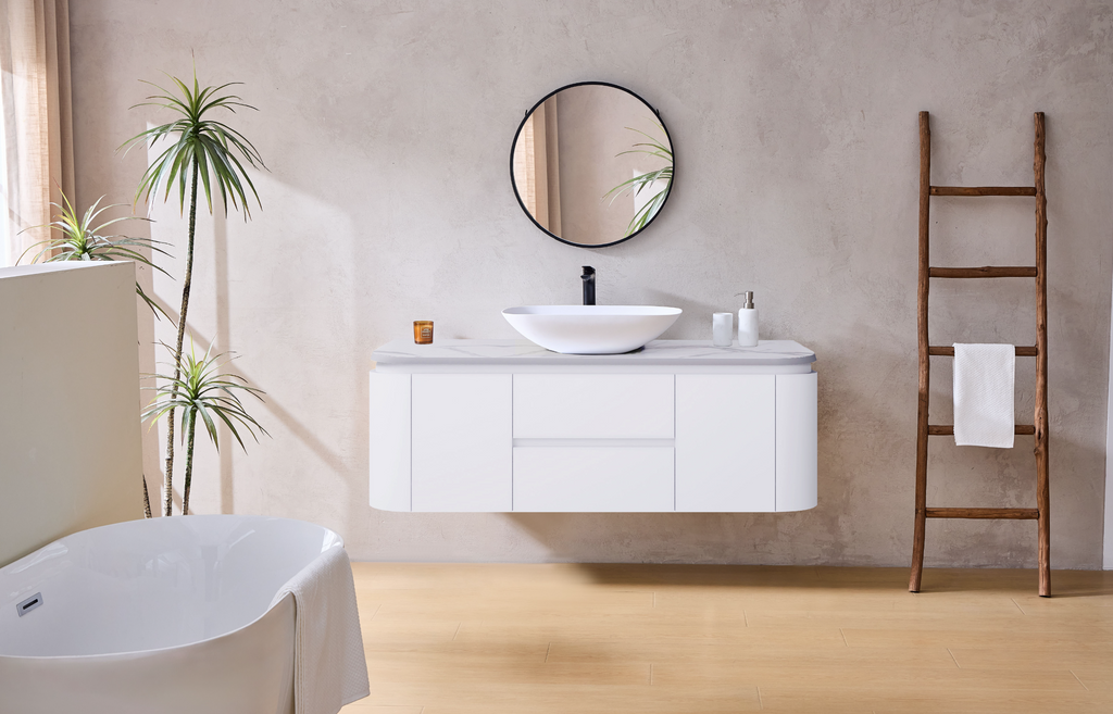 Devito Modern Wall Hung Vanity PVC Cabinet Matte White 750mm/900mm/1200mm/1500mm
