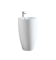 Freestanding Gloss White Ceramic basin 500mmX500mmX840mm - FIL Kitchen Bathroom