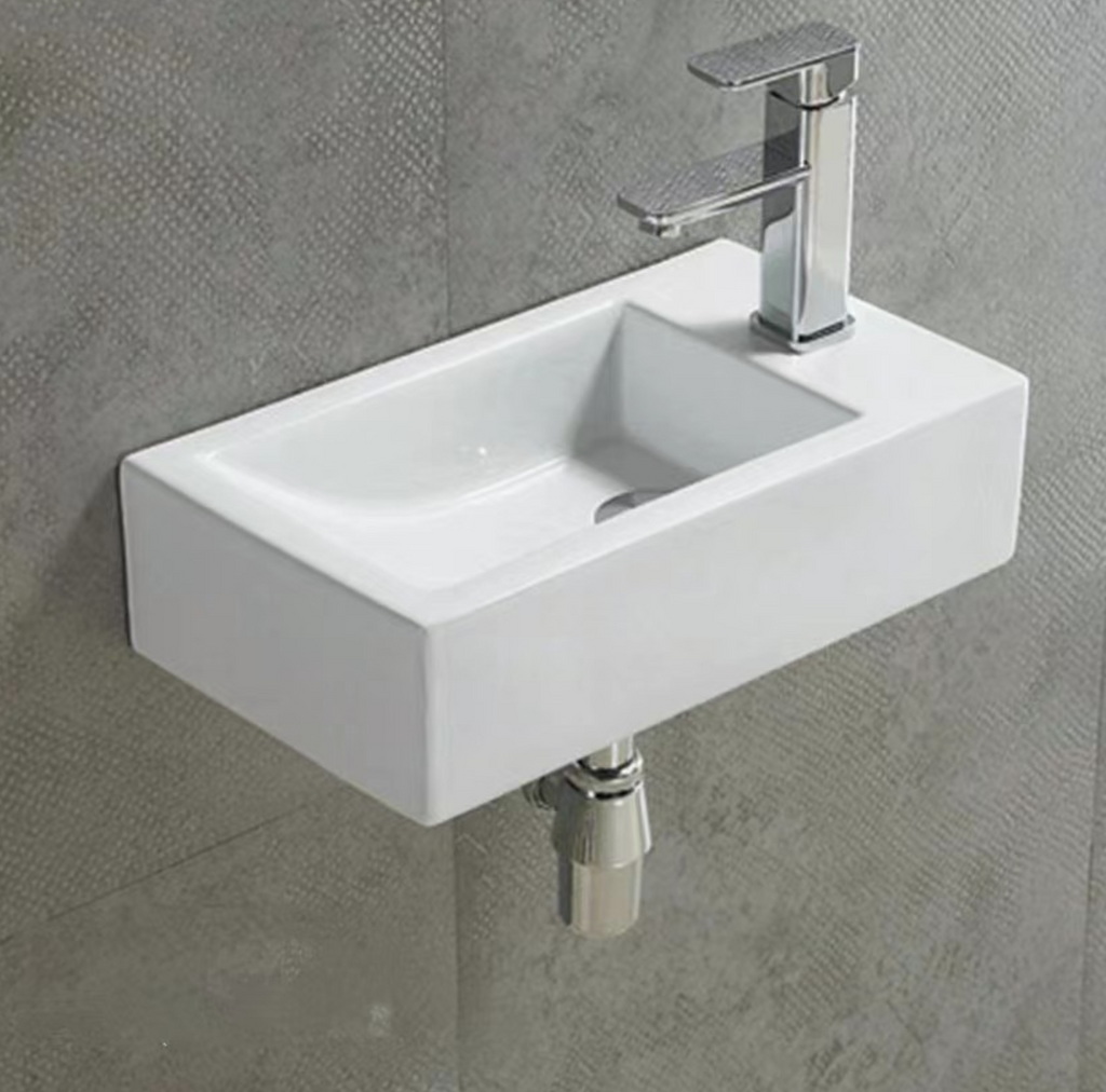 Wall Hung Ceramic Basin Gloss White Right hand bowl/Left hand bowl 500*250*130mm