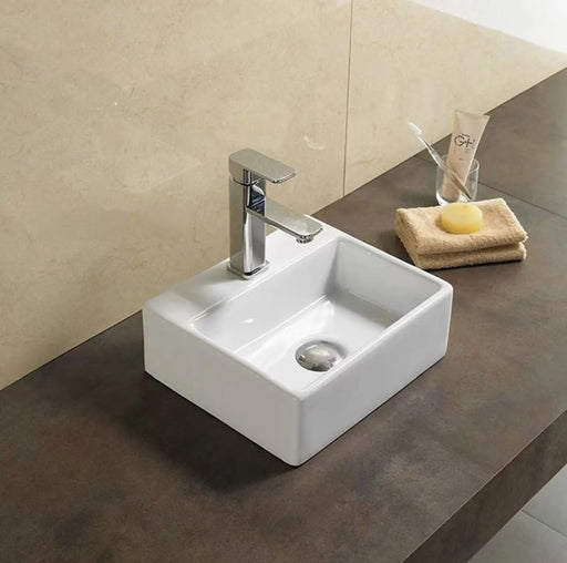 Ultra Slim Wall Hung/Above Counter Basin Gloss White 330mm/375mm/410mm/420mm/460mm - FIL Kitchen Bathroom