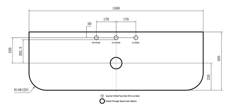 Avalon Wall Hung Vanity Matte Black Double Bowl 1500mm/1800mm - FIL Kitchen Bathroom