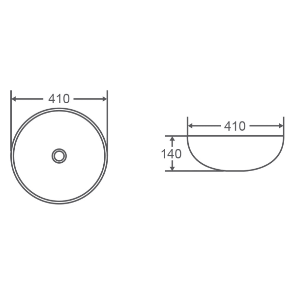 Trier 67 Art Gold Above Counter Round Basin 410X410X140mm