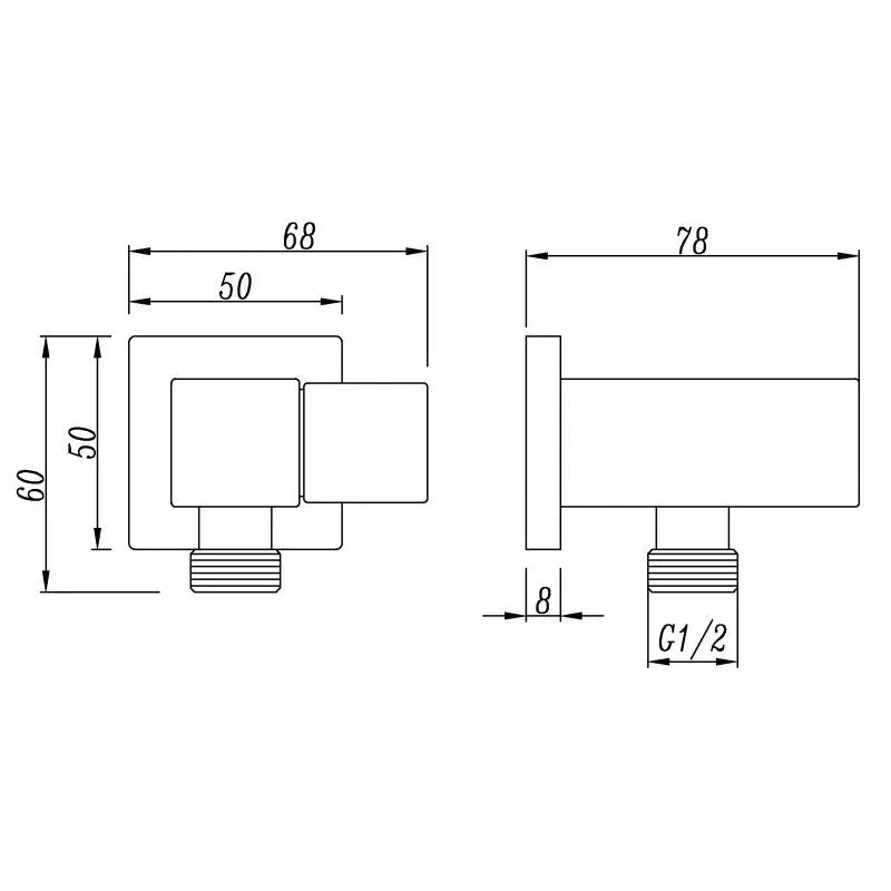 Brushed Nickel Shower Rail Aquaperla