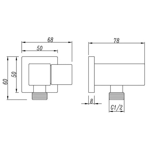 Brushed Nickel Shower Rail Aquaperla