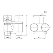 Amoza DN15 Dual Cistern Tap Amoza