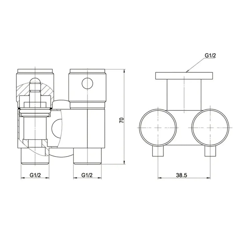 Amoza DN15 Dual Cistern Tap Amoza