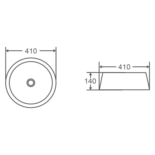 Trier Above Counter Round Basin