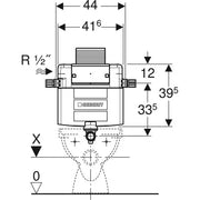 Geberit Alpha 12cm In-wall Cistern – 82cm Installation Height mercioaustralia