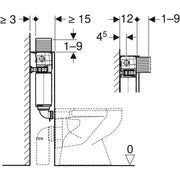 Geberit Alpha 12cm In-wall Cistern – 82cm Installation Height mercioaustralia