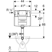 Geberit Alpha 12cm In-wall Cistern – 109cm Installation Height mercioaustralia